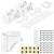 Set 4 sigurante magnetice ascunse, blocator sertare si usi, 2 sisteme fixare incluse, alb Household NewTrend