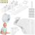 Set 4 sigurante magnetice ascunse, blocator sertare si usi, 2 sisteme fixare incluse, alb Household NewTrend