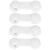 Set 4 sigurante blocator sertare si usi, plastic rezistent, fixe, 9.5 cm, alb Household NewTrend