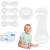 Set 4 sigurante blocator sertare si usi, plastic rezistent, fixe, 9.5 cm, alb Household NewTrend