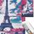 Set de broderie cu diamante 5D, 30x40cm, model Paris in roz Household NewTrend