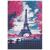 Set de broderie cu diamante 5D, 30x40cm, model Paris in roz Household NewTrend