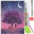 Set de broderie cu diamante 5D, 30x40cm, model Pom inflorit sub luna Household NewTrend