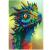 Set de broderie cu diamante 5D, 30x40cm, model Cap de dragon Household NewTrend