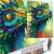 Set de broderie cu diamante 5D, 30x40cm, model Cap de dragon Household NewTrend