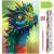 Set de broderie cu diamante 5D, 30x40cm, model Cap de dragon Household NewTrend