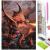 Set de broderie cu diamante 5D, 30x40cm, model Dragon cu pui Household NewTrend