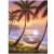 Set de broderie cu diamante 5D, 30x40cm, model Hamac pe plaja Household NewTrend