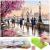 Set de broderie cu diamante 5D, 30x40cm, model Alee pietonala langa rau Household NewTrend