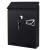 Cutie postala de exterior, pentru gard sau perete, din otel zincat, cu incuietoare, 26x6x19cm, gri inchis Household NewTrend