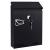 Cutie postala de exterior, pentru gard sau perete, din otel zincat, cu incuietoare, 26x6x19cm, gri inchis Household NewTrend
