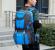 Rucsac militar pentru drumetie, usor, cu 4 buzunare laterale, 50 litri, albastru si gri Household NewTrend