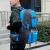 Rucsac militar pentru drumetie, usor, cu 4 buzunare laterale, 50 litri, albastru si gri Household NewTrend