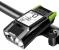 Far bicicleta 3 in 1, 2x LED 5 Wati, claxon, vitezometru, distanta, acumulator 4000mAh, USB, rezistent la apa Household NewTrend