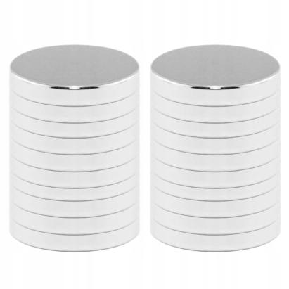 Magneti mici pentru tabla magnetica flipchart, 20 bucati, 8mm, argintiu Household NewTrend