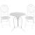 Set mobilier gradina metalic Elba, 2 scaune pliabile, 1 masa, alb Household NewTrend