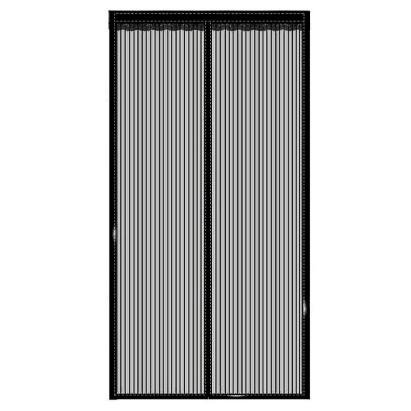 Plasa anti-insecte, cu inchidere magnetica, latime 80-100cm, inaltime 210-220cm, negru Household NewTrend