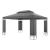 Cort Pavilion Lanciano 400x300 cm, Gri Inchis, Acoperis Dublu pentru Aerisire