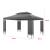 Cort Pavilion Lanciano 400x300 cm, Gri Inchis, Acoperis Dublu pentru Aerisire