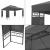 Cort Pavilion Lanciano 400x300 cm, Gri Inchis, Acoperis Dublu pentru Aerisire