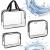 Set 3 genti organizatoare de calatorie cu fermoar, diverse dimensiuni, transparente Household NewTrend