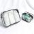Set 3 genti organizatoare de calatorie cu fermoar, diverse dimensiuni, transparente Household NewTrend