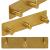 Cuier de baie pentru prosoape, montare fara gaurire, otel, 3 agatatori, 18x4.5cm, auriu Household NewTrend