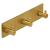 Cuier de baie pentru prosoape, montare fara gaurire, otel, 3 agatatori, 18x4.5cm, auriu Household NewTrend