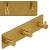 Cuier de baie pentru prosoape, montare fara gaurire, otel, 3 agatatori, 18x4.5cm, auriu Household NewTrend