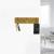 Cuier de baie pentru prosoape, montare fara gaurire, otel, 3 agatatori, 18x4.5cm, auriu Household NewTrend