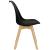 Set 4 scaune dining Verdhe pentru bucatarie cu perna tapitata cu piele ecologica, 44x82cm, negru Household NewTrend