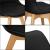 Set 4 scaune dining Verdhe pentru bucatarie cu perna tapitata cu piele ecologica, 44x82cm, negru Household NewTrend