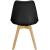 Set 4 scaune dining Verdhe pentru bucatarie cu perna tapitata cu piele ecologica, 44x82cm, negru Household NewTrend