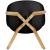 Set 4 scaune dining Verdhe pentru bucatarie cu perna tapitata cu piele ecologica, 44x82cm, negru Household NewTrend
