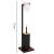 Stand cu perie WC si suport hartie igienica, metal si bambus, 79cm, negru Household NewTrend
