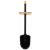 Stand cu perie WC si suport hartie igienica, metal si bambus, 79cm, negru Household NewTrend