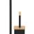 Stand cu perie WC si suport hartie igienica, metal si bambus, 79cm, negru Household NewTrend