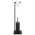 Stand cu perie WC si suport hartie igienica, metal si bambus, 79cm, negru Household NewTrend