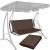 Husa din panza pentru leagan gradina de 4 persoane, sezut si spatar, 160x100cm, maro Household NewTrend