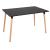 Masa dining bucatarie, dreptunghiulara, 120x80x74 cm, Blat MDF, Picioare lemn, Negru Household NewTrend