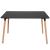 Masa dining bucatarie, dreptunghiulara, 120x80x74 cm, Blat MDF, Picioare lemn, Negru Household NewTrend