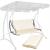 Husa din panza pentru leagan de gradina mare, sezut si spatar, 130x100cm, bej Household NewTrend
