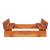 Lada din lemn pentru nisip, cu 2 bancute transformabile in capac, 120x120cm Household NewTrend