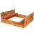 Lada din lemn pentru nisip, cu 2 bancute transformabile in capac, 120x120cm Household NewTrend