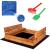 Lada din lemn pentru nisip, cu 2 bancute, 120x120cm Household NewTrend