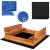 Lada din lemn pentru nisip, cu 2 bancute, 120x120cm Household NewTrend