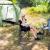 Cort camping, impemeabil, 2 camere + hol, 4 locuri, 460x200x245cm, verde Household NewTrend
