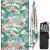 Prosop de plaja cu uscare de rapida, husa de transport, 90x180cm, model floral Household NewTrend
