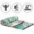 Prosop de plaja cu uscare de rapida, husa de transport, 90x180cm, model floral Household NewTrend
