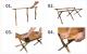 Masa pentru camping cu sistem de pliere rapida, cadru metalic otel, 118x60x45cm, maro Household NewTrend